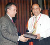 Dr. Ducharme receiving an award